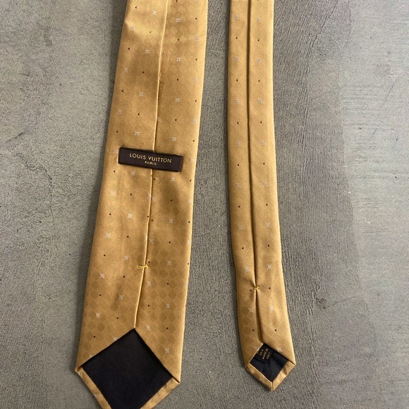 Louis Vuitton Accessories Louis Vuitton Mens Tie In Gold From The